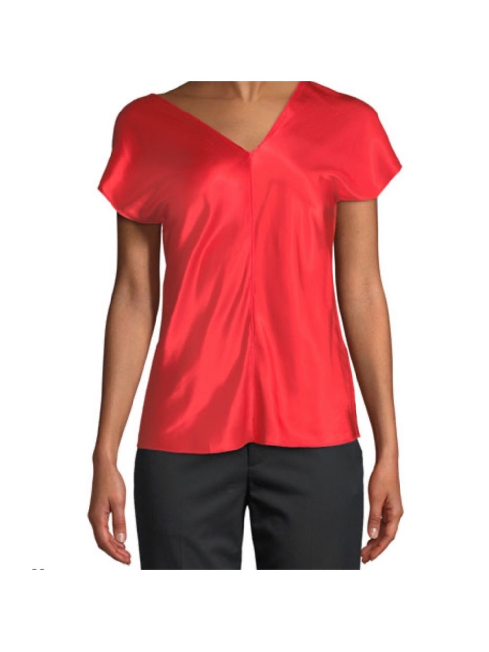 Helmut Lang sexy asymmetric viscose top color volcano red size 0 NWOT